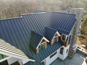 standing seam metal roof with dormers