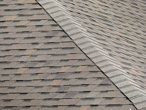 tight photo of room with new shingles